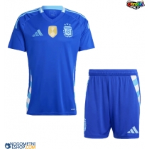 Otroški Nogometni dresi Argentina Gostujoči Copa America 2024 Kratek Rokav (+ Kratke hlače)